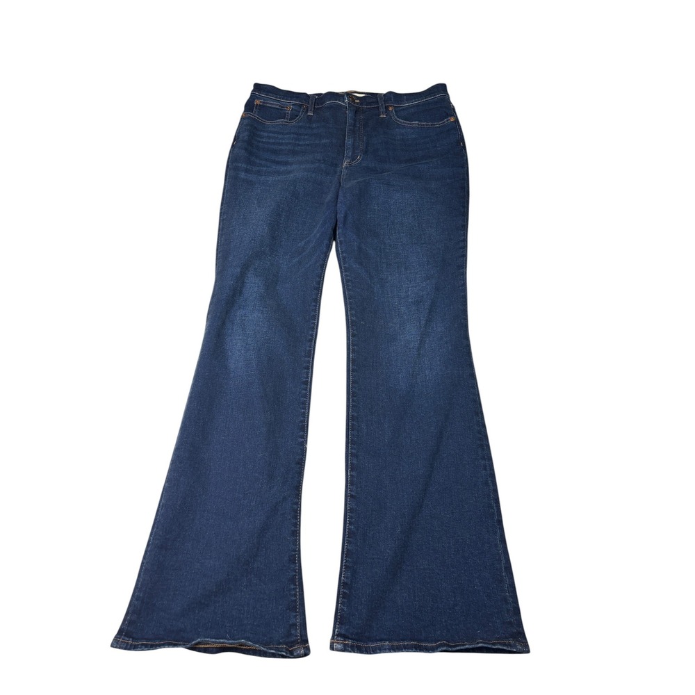 Madewell Skinny Flare Jeans Dark‎ Wash Blue Denim Womens Size 32X32 CKP464421035